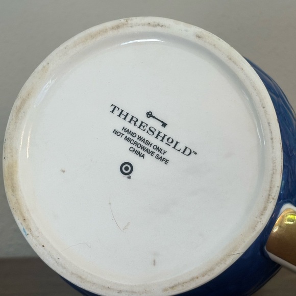 Threshold Blue and White Ceramic Pitcher - Picture 5 of 7